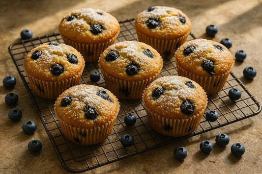 Vanilla Blueberry Protein Muffins