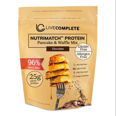 LiveComplete Pancake & Waffle Mix - Gluten & Allergen Free Blend - Chocolate