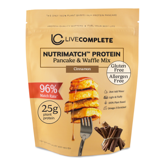 LiveComplete Pancake & Waffle Mix - Gluten & Allergen Free Blend - Cinnamon