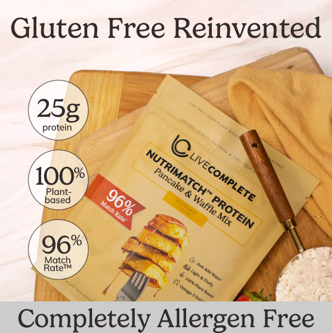 LiveComplete Pancake & Waffle Mix - Gluten & Allergen Free Blend - Buttermilk Flavor
