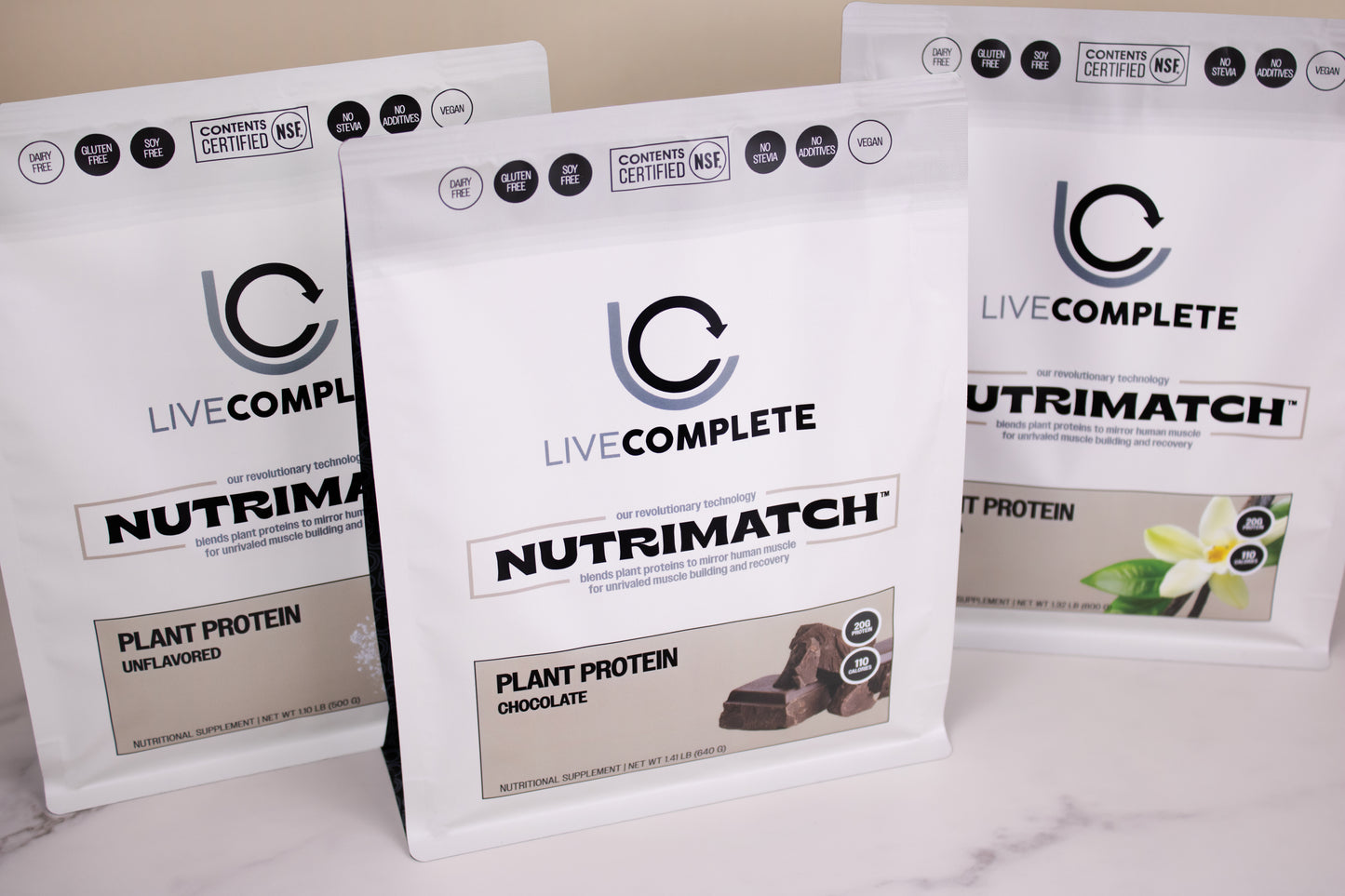 LiveComplete NutriMatch™ Plant Protein | Build Your Bundle | Clean Vegan Protein Powder with 96% Match Rate
