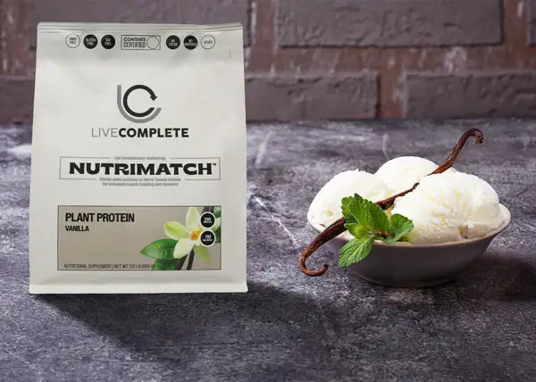 LiveComplete NutriMatch™ Plant Protein | Vanilla | 20 Servings | 20g Clean Plant Protein Powder with 96% Match Rate
