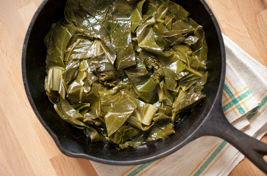 Balsamic Collard Greens with Dried Cherries