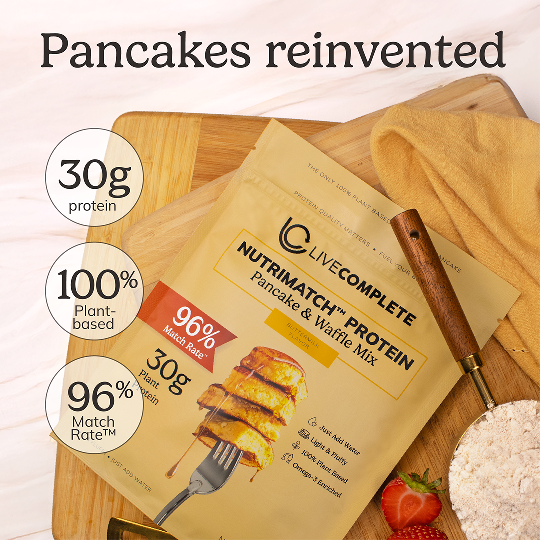 LiveComplete Pancake & Waffle Mix - Performance Blend - Buttermilk Flavor