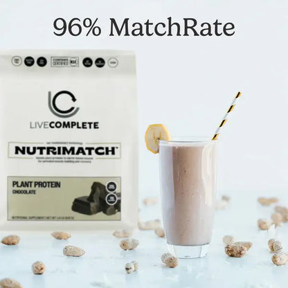 LiveComplete NutriMatch™ Plant Protein – Chocolate | Clean Vegan Protein Powder with 96% Match Rate
