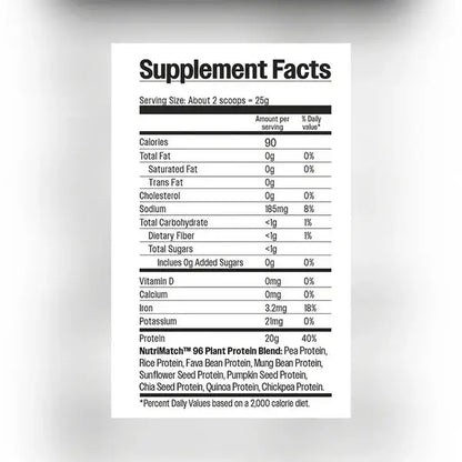 LiveComplete NutriMatch™ Plant Protein – Unflavored | Clean Vegan Protein Powder with 96% Match Rate