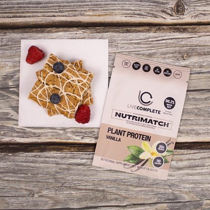 LiveComplete NutriMatch™ Plant Protein 3 Single Servings | Clean Vegan Protein Powder with 96% Match Rate