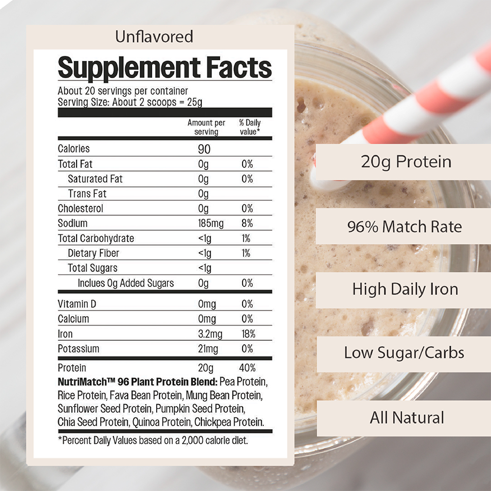 NutriMatch™ Unflavored Plant Protein Powder