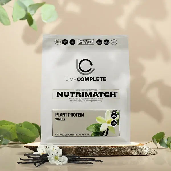 LiveComplete NutriMatch™ Plant Protein – Vanilla | Clean Vegan Protein Powder with 96% Match Rate