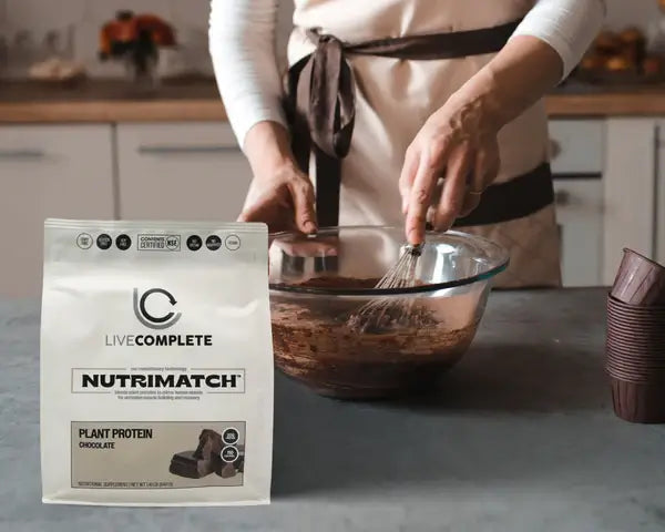LiveComplete NutriMatch™ Plant Protein – Chocolate | Clean Vegan Protein Powder with 96% Match Rate