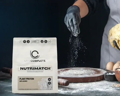 LiveComplete NutriMatch™ Plant Protein – Unflavored | Clean Vegan Protein Powder with 96% Match Rate